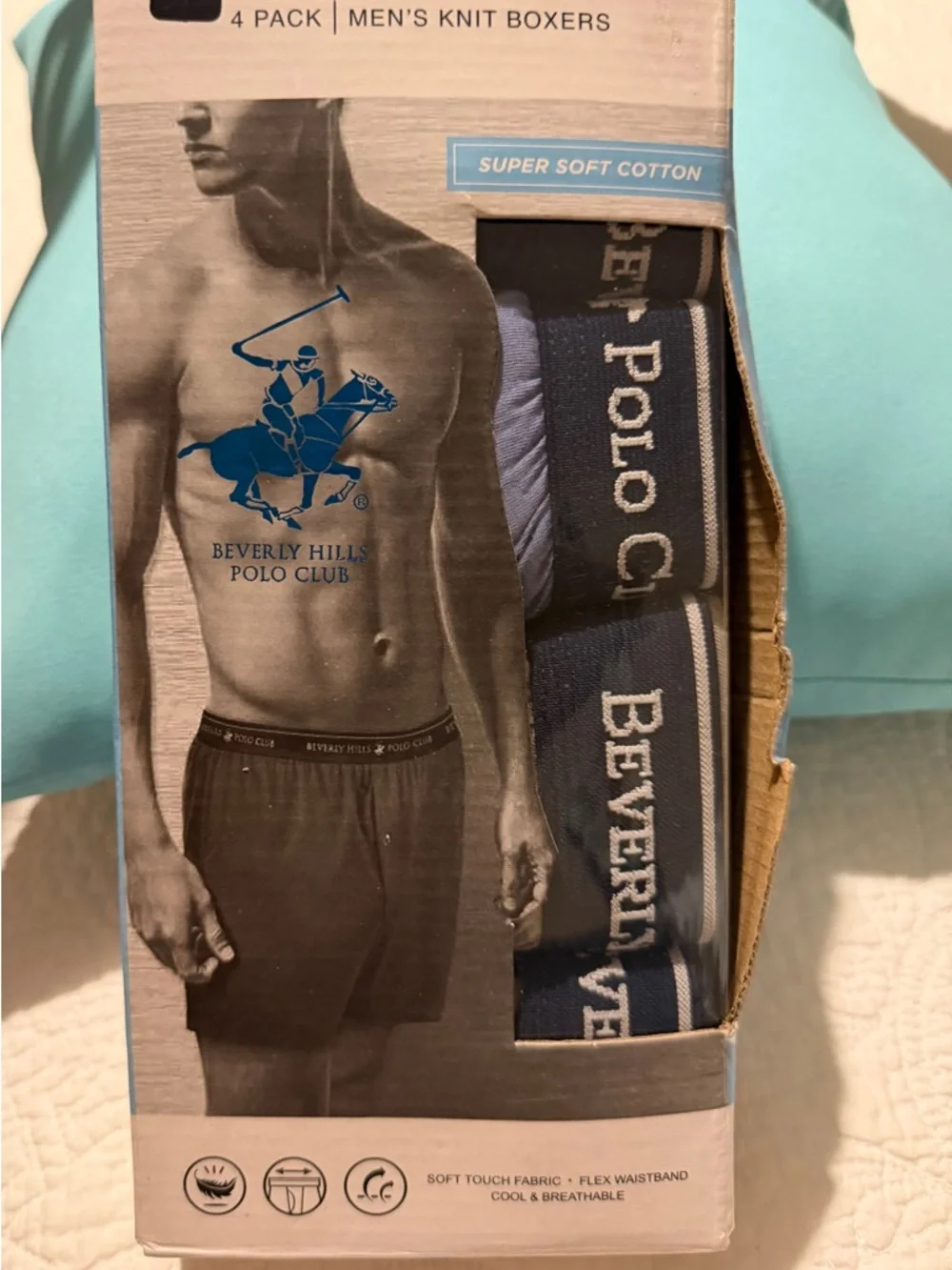 Beverly Hills Polo Club Men’s‎  Knit Boxers - 4 Pack XXL Underwear 100% Cotton